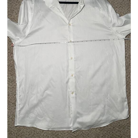 Michael Kors - Men's White Airsoft Stretch - Dress Shirt - Size XL - Picture 6 of 12